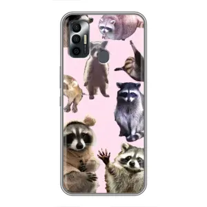 Силіконовий Чохол з Энотами на TECNO Spark 7 (KF6n) (Смішні Єноти)