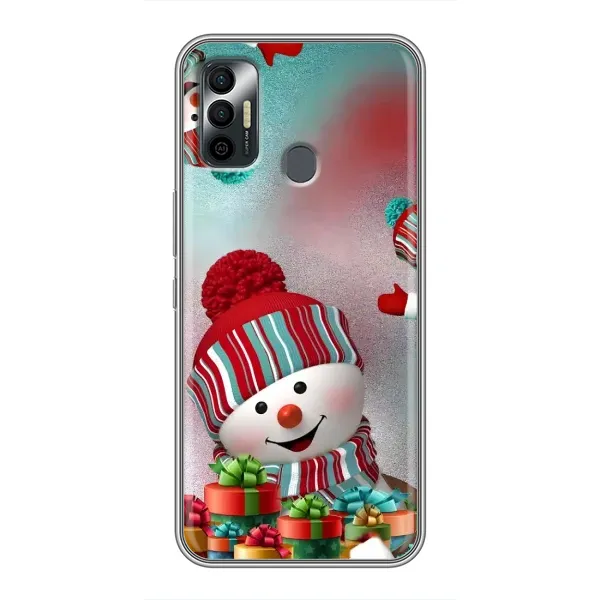 Чехол с рисунком «Снеговик в шапке» для TECNO Spark 7 (KF6n) Чехол с рисунком «Снеговик в шапке» для TECNO Spark 7 (KF6n)