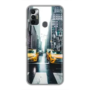 Силиконовый бампер (Работники) на TECNO Spark 7 (KF6n) (Такси)