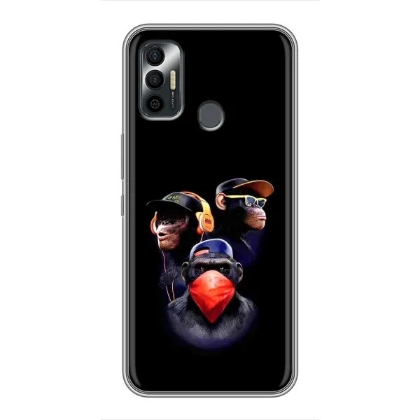 Чехол с рисунком «Три обезьяны» для TECNO Spark 7 (KF6n) Чехол с рисунком «Три обезьяны» для TECNO Spark 7 (KF6n)