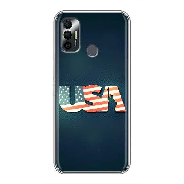 Чехол с рисунком «USA» для TECNO Spark 7 (KF6n) Чехол с рисунком «USA» для TECNO Spark 7 (KF6n)