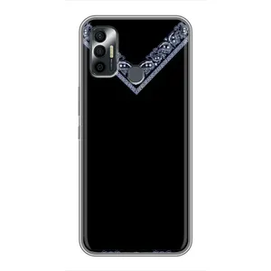 Силиконовый Чехол на TECNO Spark 7 (KF6n) (Воротник вышиванки)