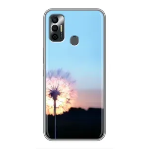 Силіконовий Чохол з кульбабками на TECNO Spark 7 (KF6n) (Захід з кульбабкою)