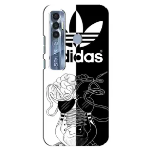 Чехол в стиле "Адидас" для Техно Спарк 7 Про (Adidas шнурки)
