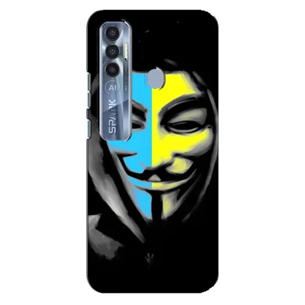 Чехол с рисунком «Анонимус патриот» для TECNO Spark 7 Pro Чехол с рисунком «Анонимус патриот» для TECNO Spark 7 Pro