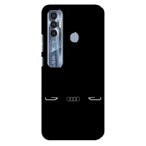 Силиконовый бампер с картинкой машины на TECNO Spark 7 Pro (Силует Audi)