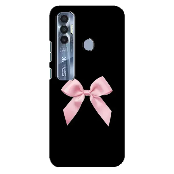 Чехол с рисунком «Бант на черном» для TECNO Spark 7 Pro Чехол с рисунком «Бант на черном» для TECNO Spark 7 Pro