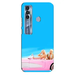 Силиконовый Чехол Барби Фильм на TECNO Spark 7 Pro (Барби и Кен)
