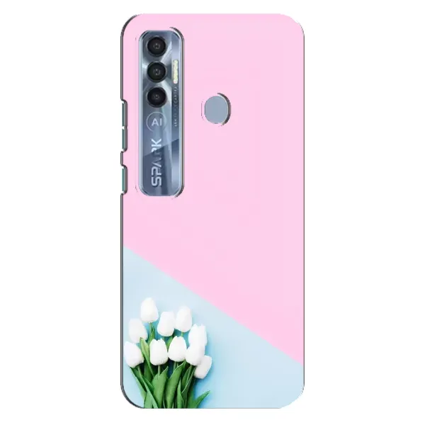 Чехол с рисунком «Белые тюльпаны» для TECNO Spark 7 Pro Чехол с рисунком «Белые тюльпаны» для TECNO Spark 7 Pro