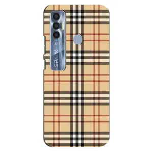 Чехол с Брендами одежды на Техно Спарк 7 Про (Burberry стиль)