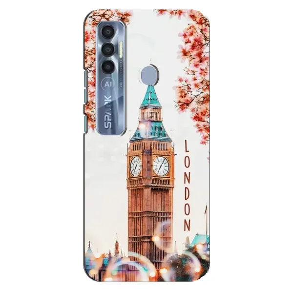 Чехол с рисунком «Часы Лондон» для TECNO Spark 7 Pro Чехол с рисунком «Часы Лондон» для TECNO Spark 7 Pro