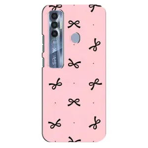 Чохол банти для TECNO Spark 7 Pro (Чорні бантики)
