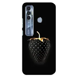 Чохол з зображенням смачної їжі для TECNO Spark 7 Pro (Чорна полуниця)
