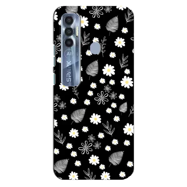 Чехол с рисунком «цветение на чорном» для TECNO Spark 7 Pro Чехол с рисунком «цветение на чорном» для TECNO Spark 7 Pro