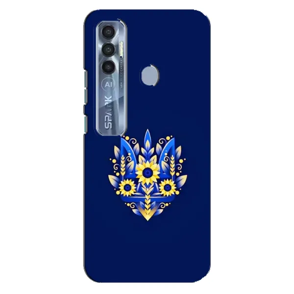 Чехол с рисунком «Цветущий Герб» для TECNO Spark 7 Pro