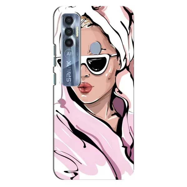 Чехол с рисунком «Девушка в халате» для TECNO Spark 7 Pro Чехол с рисунком «Девушка в халате» для TECNO Spark 7 Pro
