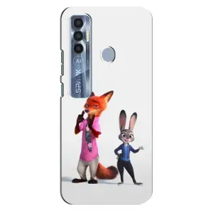 Силіконовий чохол з принтом Зоотрополіс для TECNO Spark 7 Pro (Джуді і Нік)
