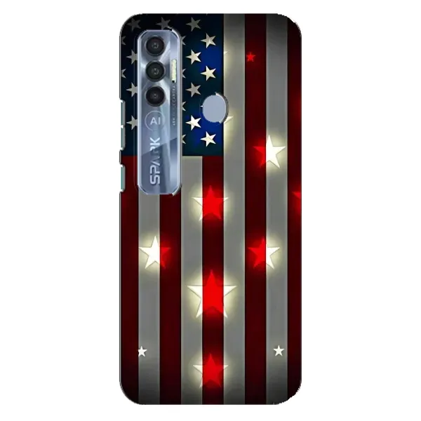 Чехол с рисунком «Флаг США 2» для TECNO Spark 7 Pro Чехол с рисунком «Флаг США 2» для TECNO Spark 7 Pro