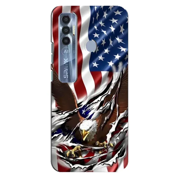 Чехол с рисунком «Флаг USA» для TECNO Spark 7 Pro Чехол с рисунком «Флаг USA» для TECNO Spark 7 Pro