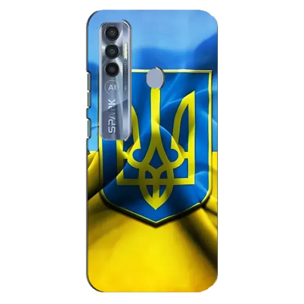 Чехол с рисунком «Герб и Флаг Украины» для TECNO Spark 7 Pro Чехол с рисунком «Герб и Флаг Украины» для TECNO Spark 7 Pro