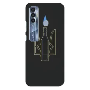 Чехол с картинкой (Патриотический ГЕРБ) на TECNO Spark 7 Pro (Герб - Молотова)