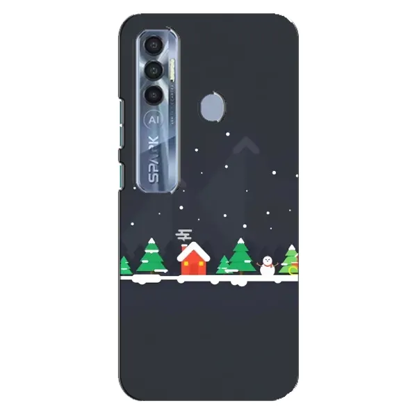 Чехол с рисунком «Город зимний» для TECNO Spark 7 Pro Чехол с рисунком «Город зимний» для TECNO Spark 7 Pro