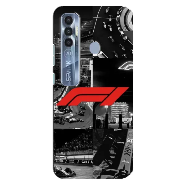 Чехол с рисунком «Коллаж Формула 1» для TECNO Spark 7 Pro Чехол с рисунком «Коллаж Формула 1» для TECNO Spark 7 Pro