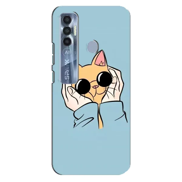 Чехол с рисунком «КОТИК в очках» для TECNO Spark 7 Pro Чехол с рисунком «КОТИК в очках» для TECNO Spark 7 Pro