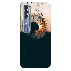 Силиконовый Чехол с одуванчиками на TECNO Spark 7 Pro (Красивый одуванчик)