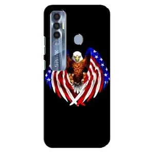 Чохол Прапор USA для TECNO Spark 7 Pro (Крила США)