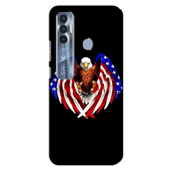 Чехол с рисунком «Крылья США» для TECNO Spark 7 Pro Чехол с рисунком «Крылья США» для TECNO Spark 7 Pro