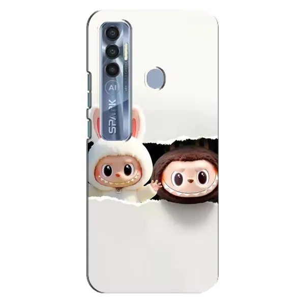 Чехол с рисунком «Фигурки Labubu» для TECNO Spark 7 Pro