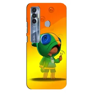 Чохол Бравл Старс для TECNO Spark 7 Pro (LEON в кофті)