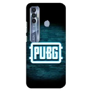 Чехол (TPU) с картинкой "Лого Пабг" на Техно Спарк 7 Про (Лого PUBG)
