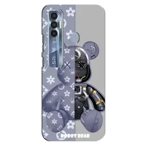Силиконовый чехол для TECNO Spark 7 Pro (Медведь Louis Vuitton)