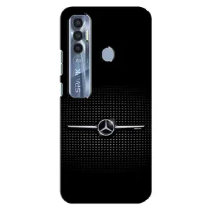 Силиконовый бампер с картинкой машины на TECNO Spark 7 Pro (Mercedes)