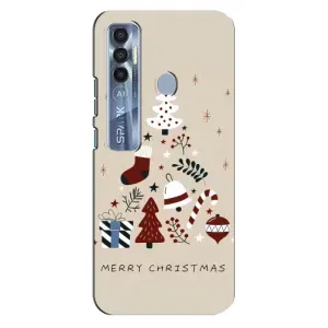 Чехол Санта Клаус для TECNO Spark 7 Pro (Merry Christmas)