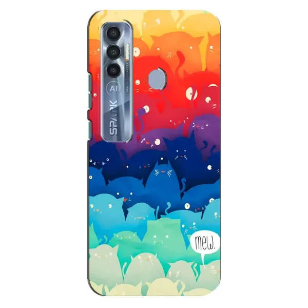Чехол с рисунком «Mew» для TECNO Spark 7 Pro