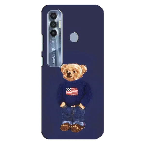 Чехол с рисунком «Мишка USA» для TECNO Spark 7 Pro