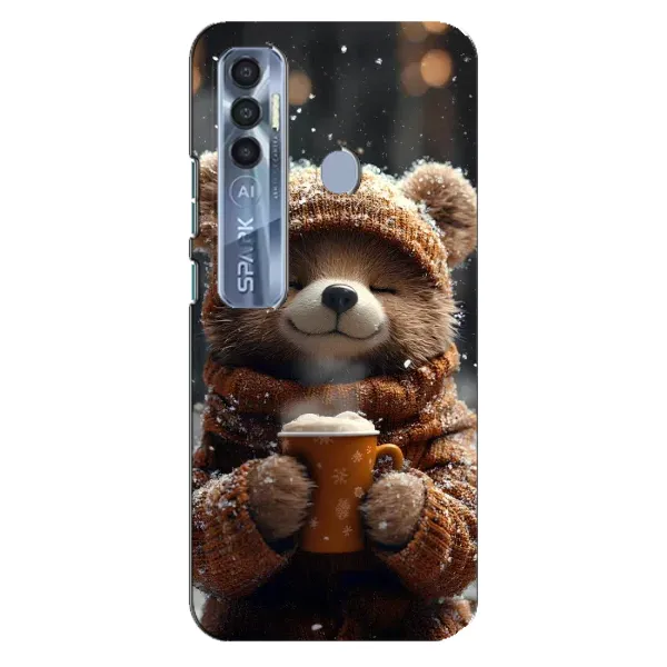 Чехол с рисунком «Медвежонок с кофе» для TECNO Spark 7 Pro Чехол с рисунком «Медвежонок с кофе» для TECNO Spark 7 Pro