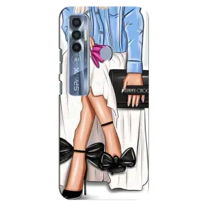 Силиконовый Чехол на TECNO Spark 7 Pro с картинкой Стильных Девушек (Мода)