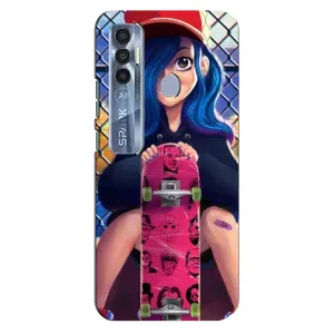 Чехол с картинкой Модные Девчонки TECNO Spark 7 Pro (Модная девушка)