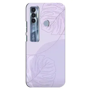 Чехол цветочный дизайн для TECNO Spark 7 Pro (Монстера фиолетовая)