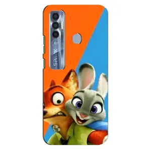 Чехлы ЗВЕРОПОЛИС для TECNO Spark 7 Pro (Ник и Хопс)