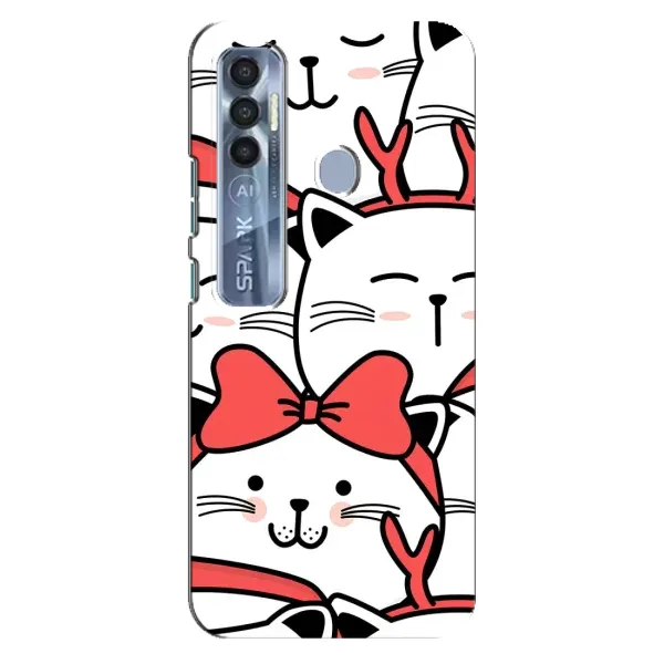 Чехол с рисунком «Новогодние котики» для TECNO Spark 7 Pro Чехол с рисунком «Новогодние котики» для TECNO Spark 7 Pro