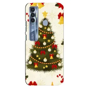 Чохол новорічна ялинка на TECNO Spark 7 Pro (Новорічний принт)