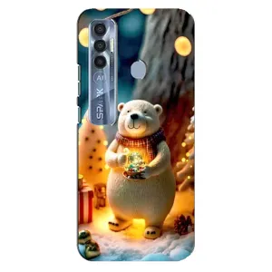 Чехлы на Новый Год TECNO Spark 7 Pro (Новогодний ведмеженок)