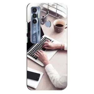 Силиконовый бампер (Работники) на TECNO Spark 7 Pro (Офисный работник)