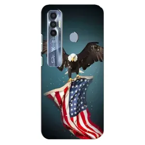 Чохол Прапор USA для TECNO Spark 7 Pro (Орел і прапор)