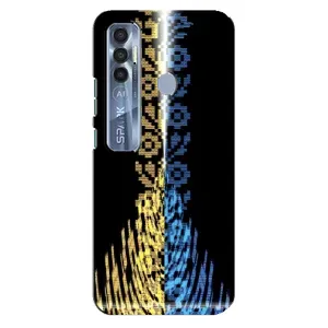 Силиконовый Чехол на TECNO Spark 7 Pro (Патриотическая вышиванка)